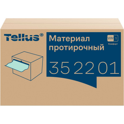 Материал нетканый протирочный в рулонах TORK Tellus Advanced, 1-сл., бирюзовый 25829 352201