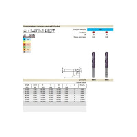 Фреза Power Mill (4 мм; Z2; r=2 мм; тип N; хвостовик HA; твердый сплав; Fire) Guhring 19970 4,000