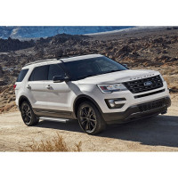 Пороги "Silver" Rival для Ford Explorer V 2010-2019, 193 см, 2 шт., алюминий, F193AL.1802.1