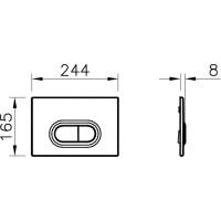 Кнопка для VITRA Loop O 740-XXXX Нержавеющая сталь 740-0940