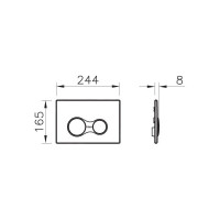 Кнопка смыва VITRA Sirius глянцевый хром 740-0480