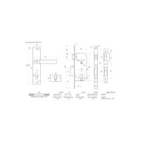Врезной замок НОРА-М N109-70 Л матовый кофе 16275