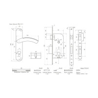 Врезной замок НОРА-М N96-70 Л ст.медь 11872