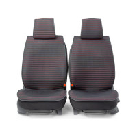 Каркас накидки на переднее сиденье CarPerformance 2 шт., fiberflax/лен CUS-2022 BK/RD