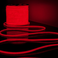Гибкий неон Elektrostandard LS003 2835 круглый, красный, 50 м, 144 LED лампы, 16 мм a043549