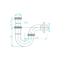 Сифон для умывальника PLASTBRNO 5, 4", круглая труба, латунь EMCR002