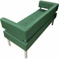 Диван Мягкий офис Сатурн трехместный зеленый СТР301ЗЛ