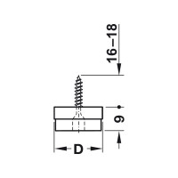 Опора Hafele 20 мм 650.20.720