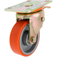 Колесо с поворотной платформой и тормозом EMES ED01VBP125X40F