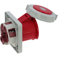 Встраиваемая наклонная розетка INPIN 16A/230V/1P+N+E/IP67, фланец 64x74 CA1475