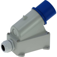 Настенная вилка INPIN 32A/230V/1P+N+E/IP44 CA344