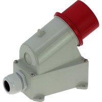 Настенная вилка INPIN 32A/400V/3P+N+E/IP44 CA354
