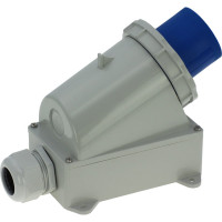 Настенная вилка INPIN 63A/230V/1P+N+E/IP67 CA1107