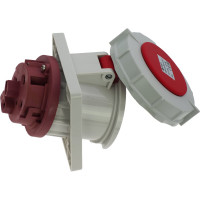 Встраиваемая наклонная розетка INPIN 63A/400V/3P+E/IP67, фланец 106x110 CA205