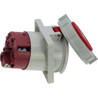 Встраиваемая наклонная розетка INPIN 125A/400V/3P+E/IP67, фланец 110x114 CA212