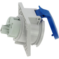 Встраиваемая наклонная розетка INPIN 32A/230V/1P+N+E/IP44, фланец 92x100 CA1492
