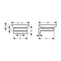 Мыльница Hansgrohe матовый черный 41746670 00000092134