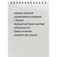 Скетчбук для рисования и графики ACMELIAE 260x187 мм 16k, 150 г, 30 л, для карандашей и угля 44027