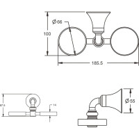 Двойной подстаканник Rose RG1222