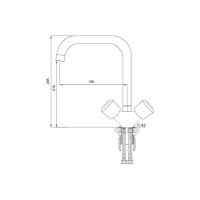 Смеситель для кухня Melodia della vita elegia высокий г-излив керамика mdv32015 без гибкой подводки 65335