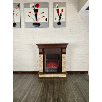 Каминокомплект InterFlame Барон Магия Люкс Magestic BL темный дуб Брайт с Magestic BL Темный Дуб