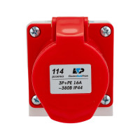 Силовая розетка SVET ЕТР 3р+ре 16а 380в ip44 67402