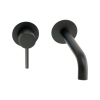 Смеситель для раковины Migliore FORTIS скрытого монтажа настенный, на 2 отв., донный клапан "click-clack", черн.матовый 31549