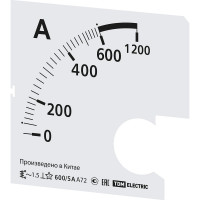 Шкала TDM ELECTRIC ш72 600/5а-1.5, для а72 х/5а SQ1102-2062