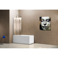 Душевая шторка на ванну VINCEA 800x1400, хром, стекло шиншилла VSB-11800CH