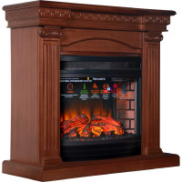 Каминокомплект InterFlame Афина ЕС с Panoramic 25 LED F/X Q темный дуб