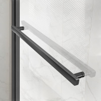 Душевая дверь VINCEA Slim Soft 1100, вороненая сталь, стекло прозрачное VDS-1SS110CLGM