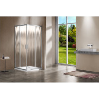 Душевой уголок VINCEA Stresa 900x900, хром, стекло шиншилла VSP-1S900CH