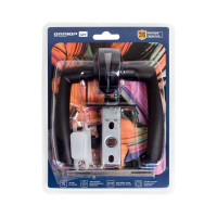 Ручка АЛЛЮР комплект ручка и защелка АРТ ОСКАР BL+L45-8 BL (13150/S45) матовый черный 14677