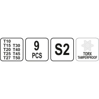 Набор ключей YATO TORX с Т-обр. рукояткой 9пр YT-05615