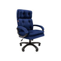 Офисное кресло CHAIRMAN 442 ткань T-82 синий черный пластик 00-07127982