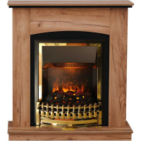 Портал Royal Flame Barcelona под классику (табачный дуб/черный) 64949388