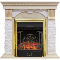 Портал Royal Flame Dublin арочный сланец крем, слоновая кость 64909933