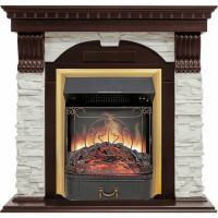 Портал Royal Flame Dublin арочный сланец белый (темный дуб) 64879207