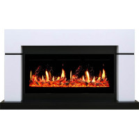 Портал Royal Flame Lindos под Vis 42_5DVart 40_Crystal 40 (белый, черный) 64953099