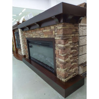 Каминокомплект InterFlame Flagstone ЕС с IF-36K08GLX темный дуб
