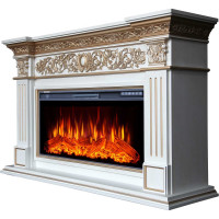 Каминокомплект InterFlame Елизавета ЕС c Freespace 40 бежевый золотой патиной Елизавета c Freespace40 бежевый ЗП
