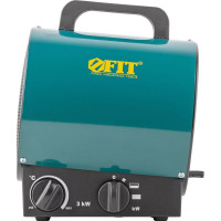 Тепловая пушка FIT 3000 Вт, 30 м2, 253 м3/мин, ТЭН нерж. сталь , коробка 80905