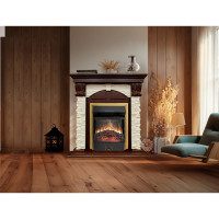 Каминокомплект Royal Flame Dublin арочный сланец белый (темный дуб) портал и очаг majestic fx brass 64948581