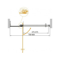 Душевая дверь Cezares SLIDER-B-1-70/80-C-NERO