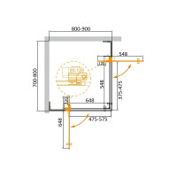 Душевой уголок Cezares SLIDER-AH-2-70/80-80/90-BR-Cr