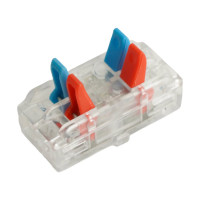 Клемма супер-компактная STEKKER проходная серии 219 на 2 контакта, LD219-421, (DIY упак 10 шт), 49784