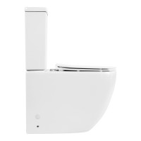 Унитаз-компакт безободковый с быстросъемным сидением с миколифтом BelBagno AMANDA BB051CPR/BB051SC