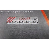 Пилка для лобзика T101D (прямой рез, шаг зуба 4 мм, толщина реза 10 - 45 мм) (для работ по дереву, ДСП, ДВП), 3 шт TOOLAS 00003835