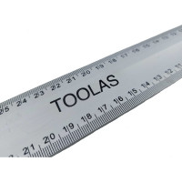 Угольник столярный с уровнем TOOLAS 400 мм, алюминиевый 00003416