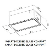 Полновстраиваемая вытяжка MEFERI SMARTBOX60WH GLASS COMFORT МФ-00000546